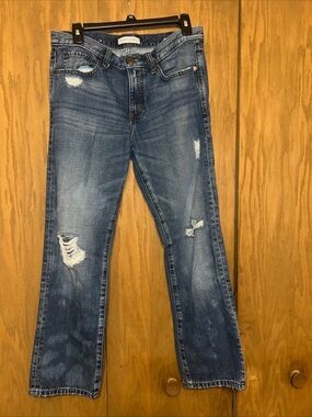 Banana Republic Blue Denim Boyfriend Jeans with Branded Button 27x27